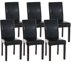Set de 6 sillas de comedor Ina En Polipiel