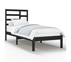 Estructura de cama madera maciza 90x190