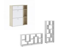 Pack de Muebles de Dormitorio - Modelo WIND - Zapatero + Estantería