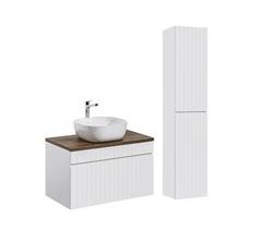 Conjunto mueble lavabo individual y columna Zelie 80