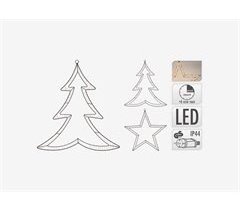 LUZ LED navidad árbol/estrella surtido