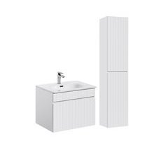 Conjunto mueble lavabo individual encastrable y columna Zelie 60
