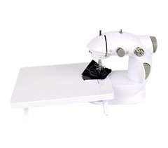 Mini máquina de coser portátil de pedal con mesa de extensión