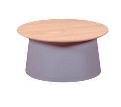 Mesa de centro redonda con tablero de madera de roble - Norway 69x69