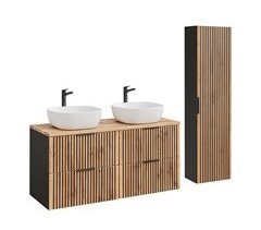 Conjunto mueble doble lavabo y columna Gaia