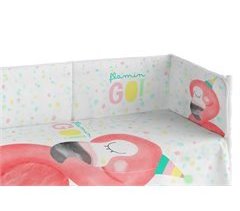 Chichonera de bebé cuna transpirable. Colección Flamingo