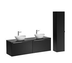Conjunto mueble lavabo doble 1 y columna Eros 46