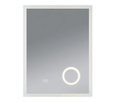 Espejo de pared con LED Scafa para baño IP65 con antivaho y lupa 50x3