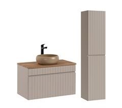 Conjunto mueble lavabo individual y columna Zelie 80