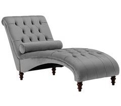 Beliani Chaise longue Terciopelo MURET