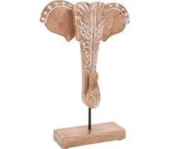 Elefante JOEL en base de madera 22x6x30 cm