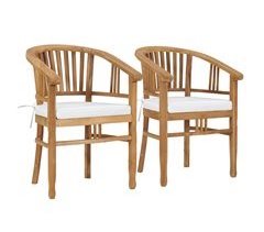 Set de 2 sillas de jardín de madera maciza