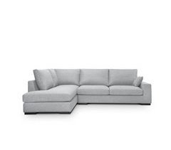 Sofa de 3 plazas rinconera HORUS gris claro izquierdo