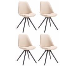 Set de 4 sillas de comedor Toulouse en tela
