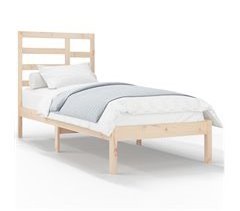 Estructura de cama madera maciza 100x200