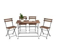 Conjunto de mesa y 4 sillas de jardín Bistrot