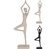 Figura dama de yoga ADA 12x7x40 cm surtidos
