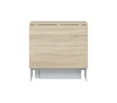Mesa de cocina ETNA. Extensible. DM. 77x31/140cm. Natural-blanco