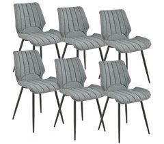 Set de 6x sillas de comedor Pohorje cuero sintético y metal