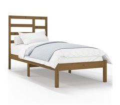 Estructura de cama madera maciza 75x190