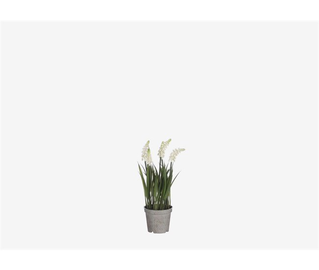 Planta artificial JACINTO con flor Blanco