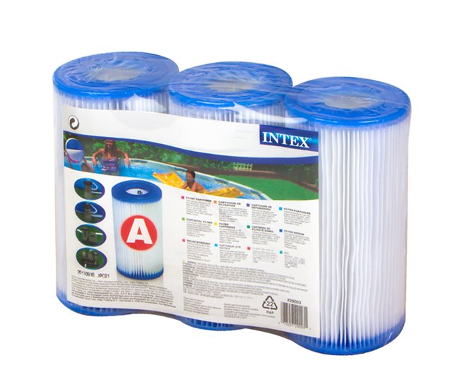 Pack de 6 cartuchos filtro INTEX - tipo a Blanco