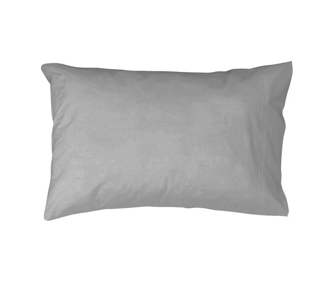 Set de 2 fundas de almohada de poliéster-algodón Gris Oscuro