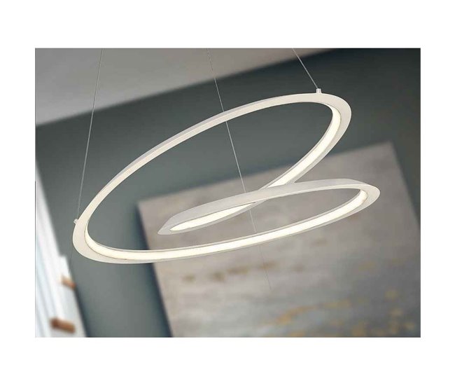 Lámpara De Techo Aluminio Serie Looping Blanco
