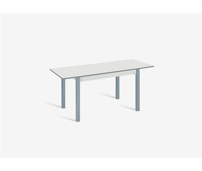 Mesa de cocina extensible B-EXTENS 110(160)x70 Blanca Blanco/ Gris