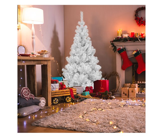 Acomoda Textil – Árbol de Navidad con Soporte. Blanco
