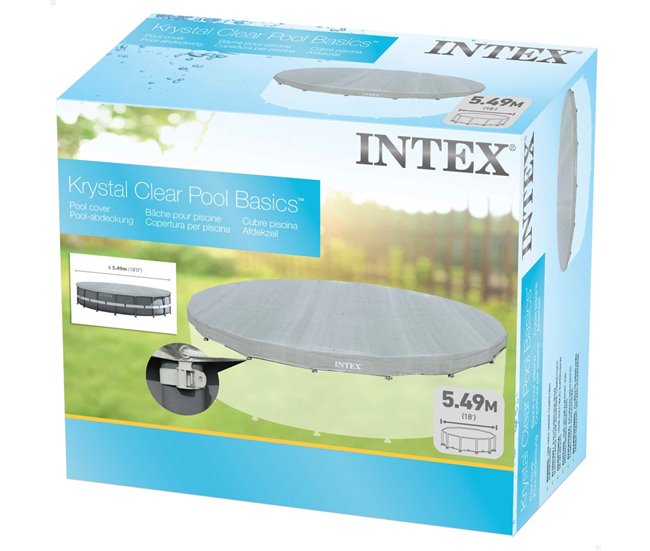 Cobertor deluxe INTEX para piscina ultra frame protección uv Gris
