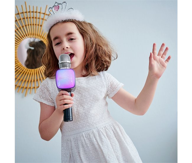 Micrófono karaoke inalámbrico Bluetooth Bigben Negro