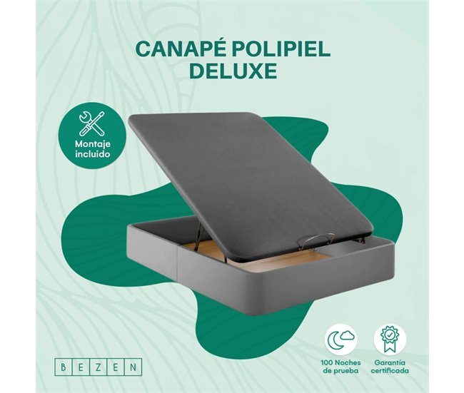 Canapé Polipiel Deluxe 150x200 Gris
