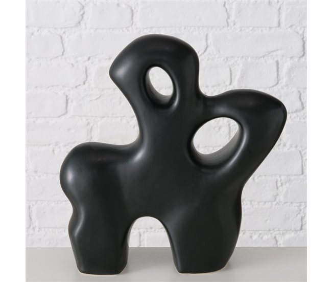 Figura decorativa abstracta CLEANO material ceramica Negro