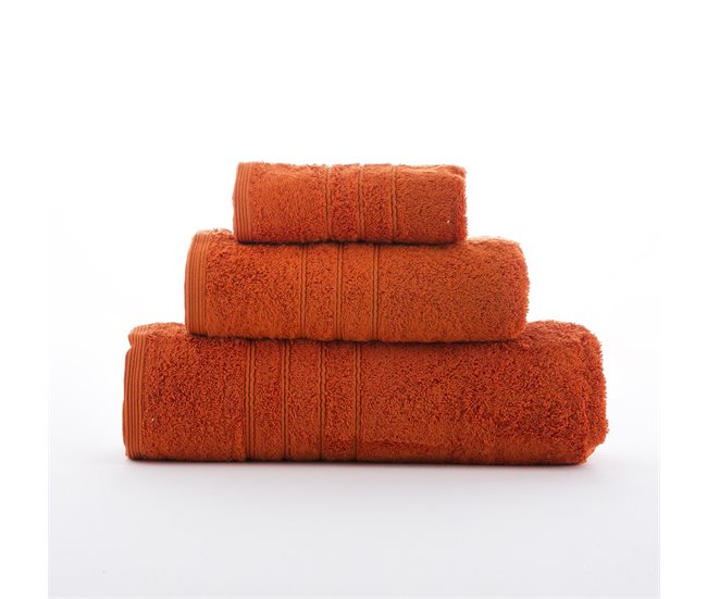 Juego 3 toallas algodón 700 gr/m2 Mandarina - Conforama