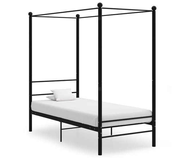 Estructura de cama con dosel metal 