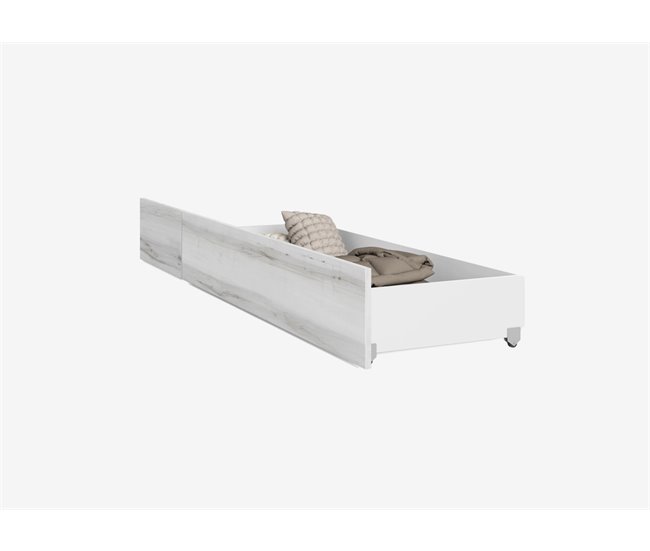 Cajón para bañera cama BARI 138 x 48 cm Blanco