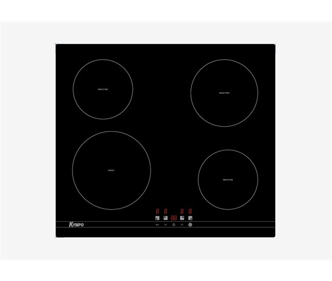 Placa de inducción KYMPO ZC4680. 4 Zonas. 60cm. negro. Negro