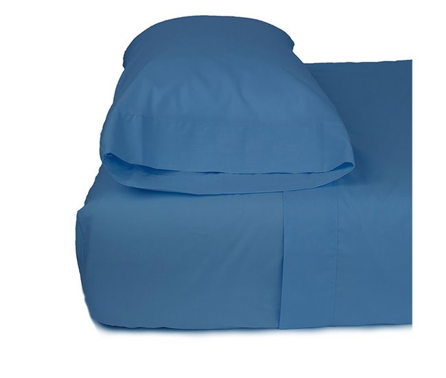 Set 2 fundas de almohada de algodón Azul