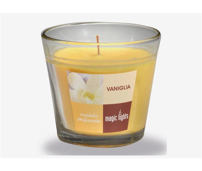 Vela amarilla perfumada aroma VAINILLA Amarillo