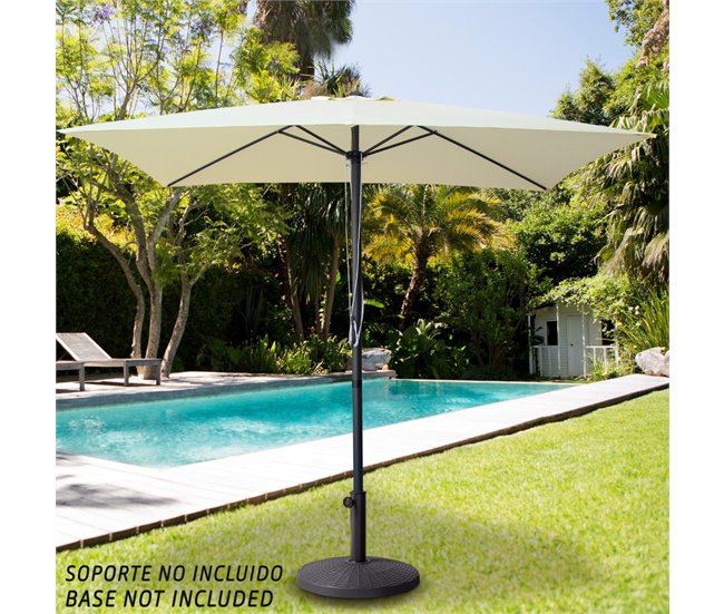 Sombrilla para jardín cuadrada 300x300 cm c/protección UV50 Aktive Crema