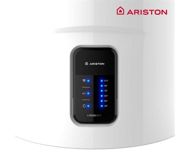 Termo eléctrico, Ariston, Lydos Wifi 80 litros, Vertical Blanco Lacado