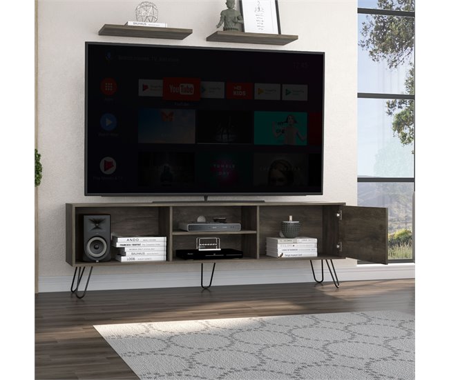 Mueble Para Televisor Andorra Z180, con capacidad para 70" Marron