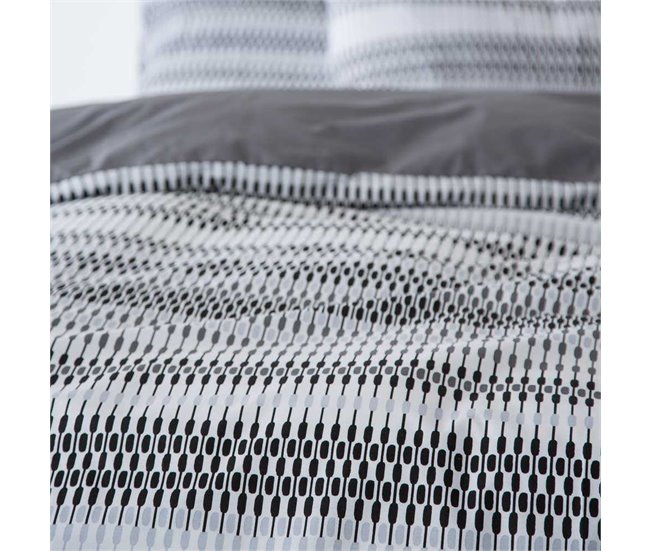 Juego de sábanas ICHURUN algodón poliéster reciclado gris 