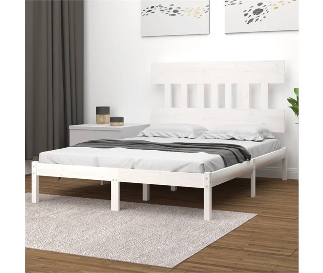 Estructura de cama 160x200 Blanco