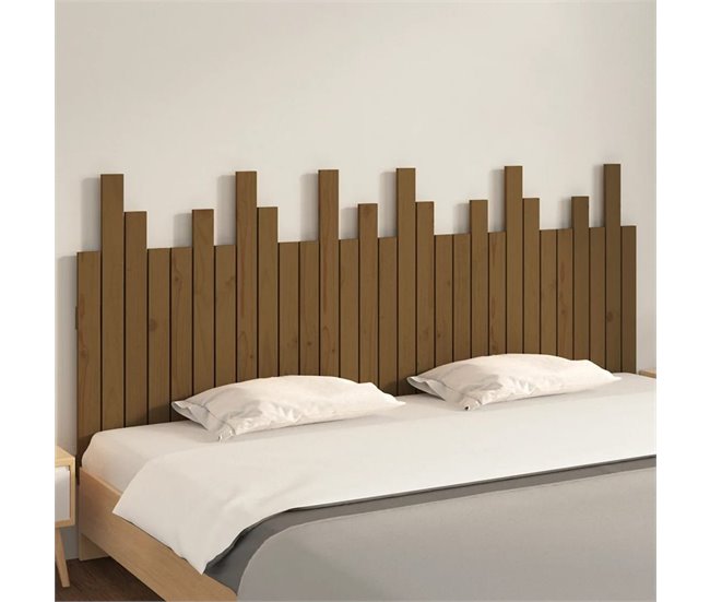 Cabecero de cama de pared madera maciza 185 Marron
