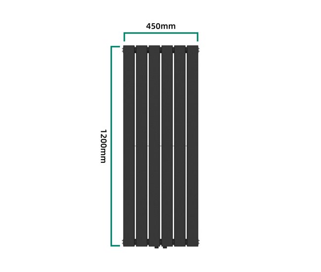 Radiador de panel Nore de Diseño doble capa plano acero Negro