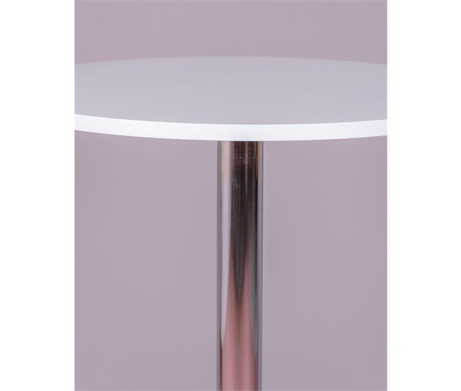 Mesa alta de diseño - Boom 60x60 Blanco