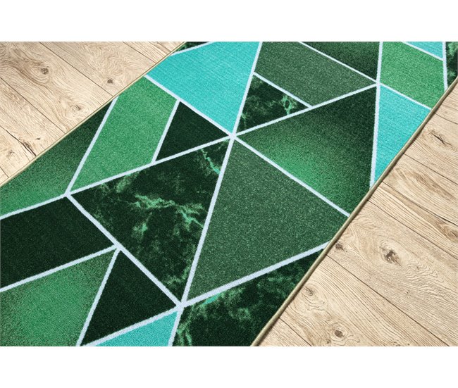 Alfombra antideslizante TRÓJKĄTY triángulos 57x580 Verde