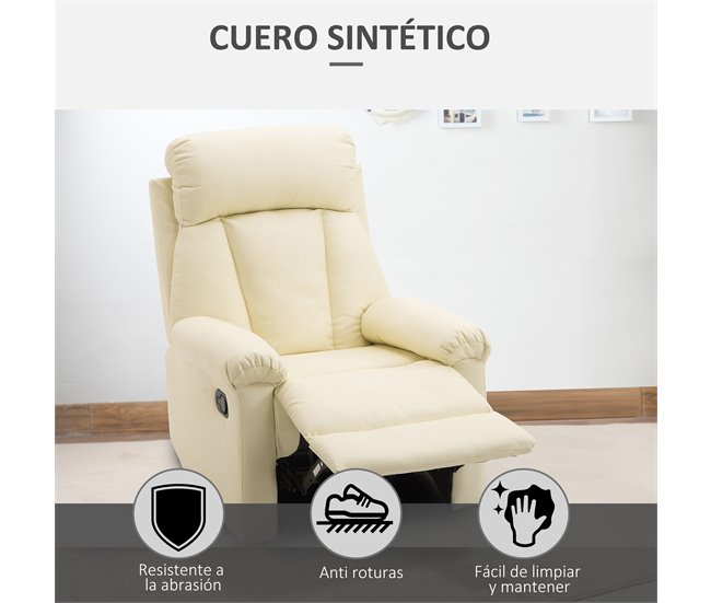 HOMCOM Sillón Relax Reclinable Manual Tapizado en Terciopelo Acolchado con  Reposapiés Retráctil y Bolsillos Laterales para Salón Oficina Dormitorio  96x91x108 cm Negro - Conforama